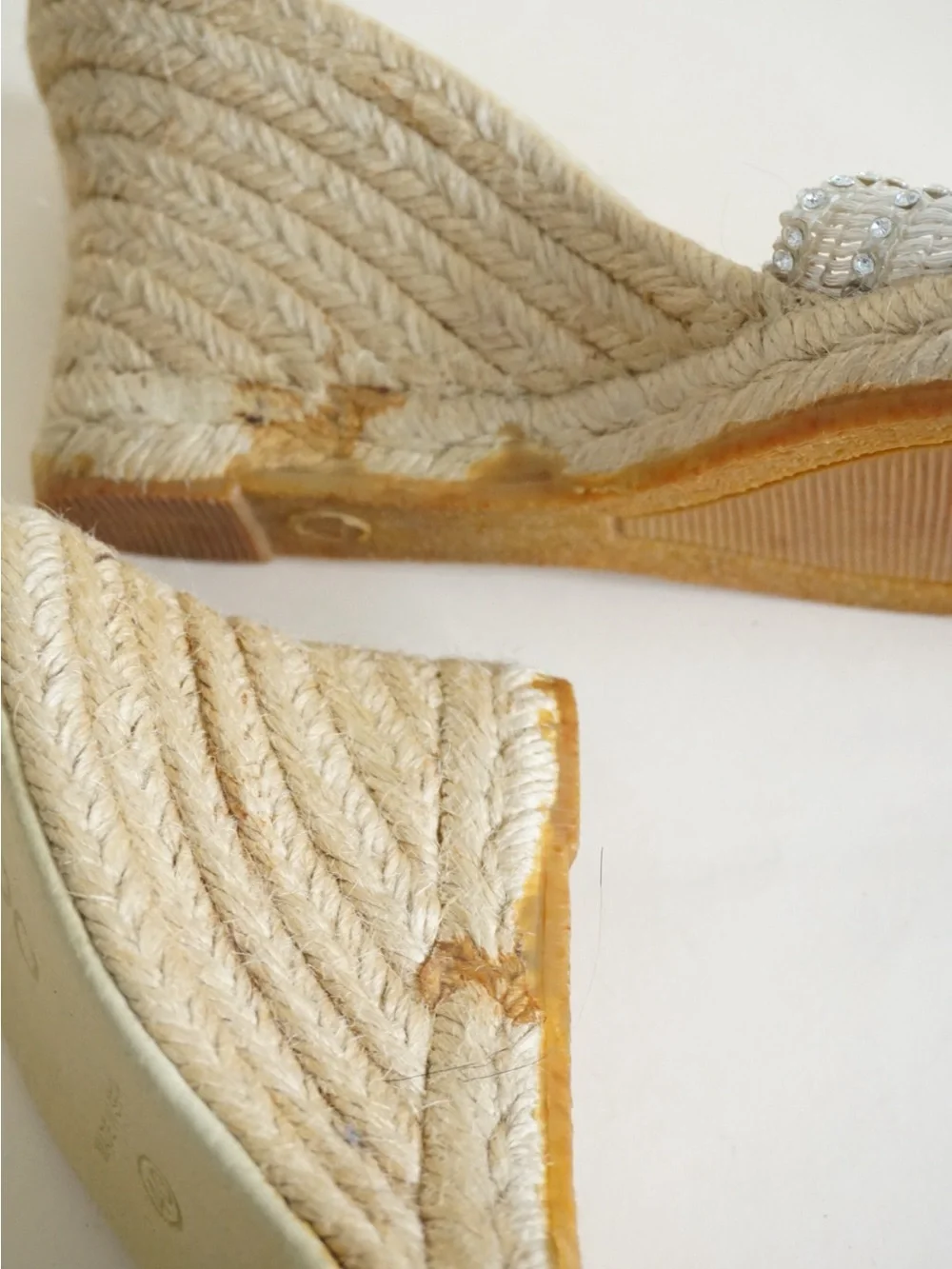 VTG Aldo Beaded Mesh Y2K Braided Wedge Sandals Made in Brazil - Size 40 / 9.5
